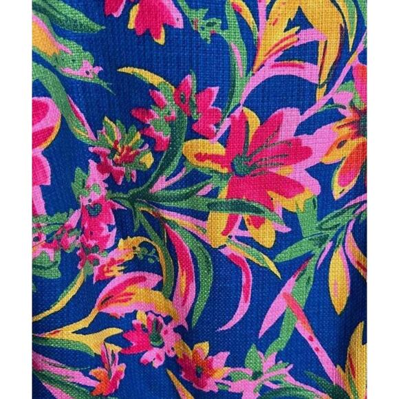J. Crew Tropical Floral Vibrant Colorful Sleeveless Sheath Dress Women's Size 6 - Picture 5 of 6